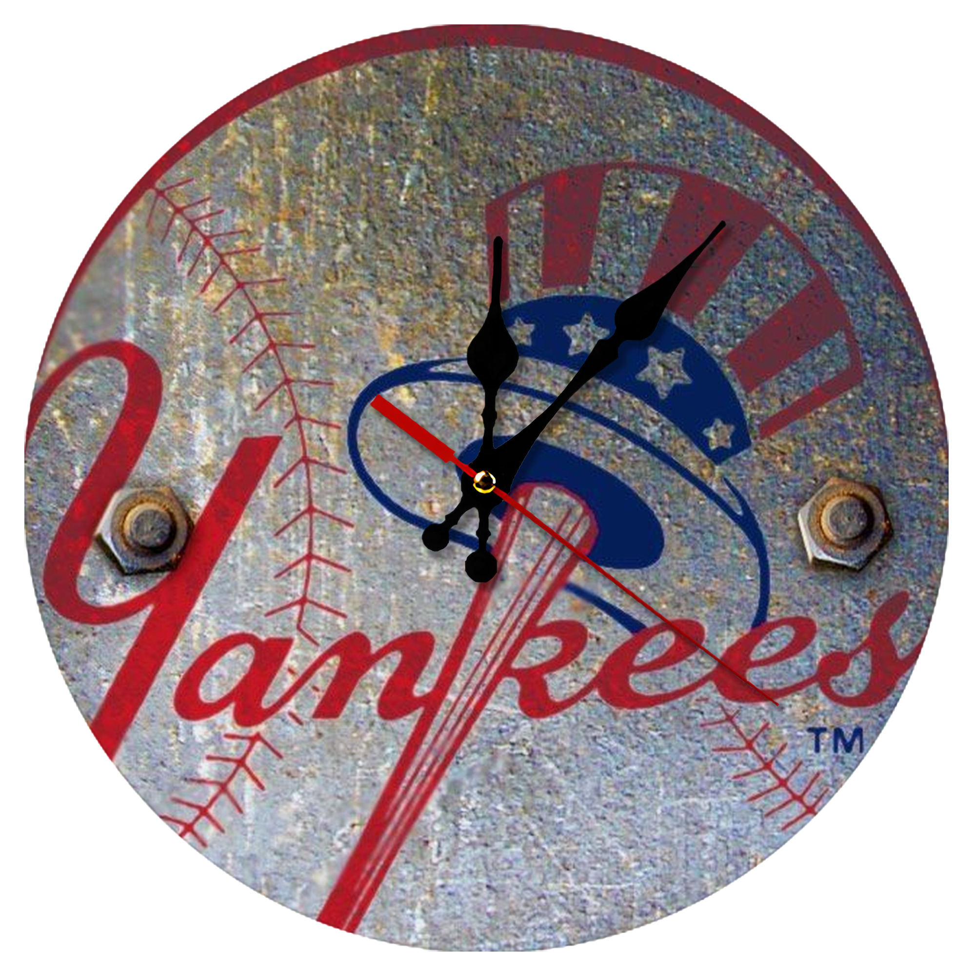 New York Yankees 112 Silent Round Wall Clock – Modern & Stylish DIY Design, Durable Wood Construction, Easy To Install – Perfect For Office, Bedroom, Living Room, And More